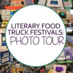 A banner showcasing "Food Trucks" with student-created designs, highlighting the literary food truck festival concept.