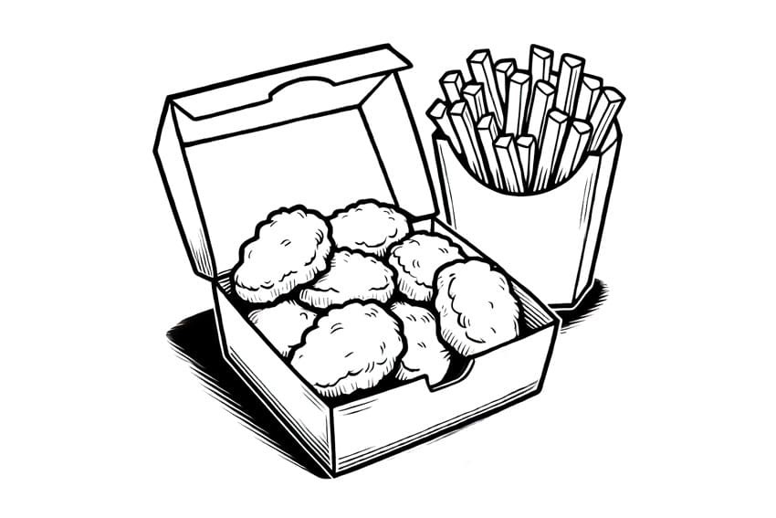 A delightful assortment of food coloring pages ready to print and color