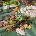 A vibrant spread of Sundanese home-cooked Indonesian food.