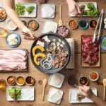 Assortment of Korean Banchan side dishes for KBBQ food