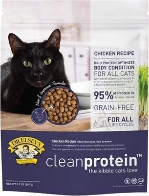 Bag of Dr. Elsey’s cleanprotein Chicken Formula Grain-Free Dry Cat Food