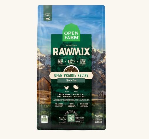 Bag of Open Farm RawMix Open Prairie Recipe dry cat food