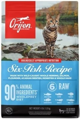 Bag of Orijen Six Fish Grain-Free Dry Cat Food