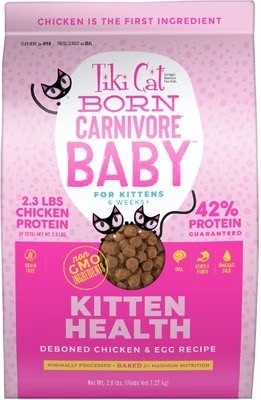 Bag of Tiki Cat Born Carnivore Deboned Chicken &amp; Egg Recipe dry kitten food