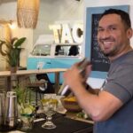 Bartender at Zocalo mixing signature cocktails