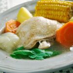 Bowl of hearty Sancocho de Gallina, a traditional Panama food