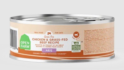 Can of Open Farm Chicken &amp; Grass-Fed Beef Pâté for Cats