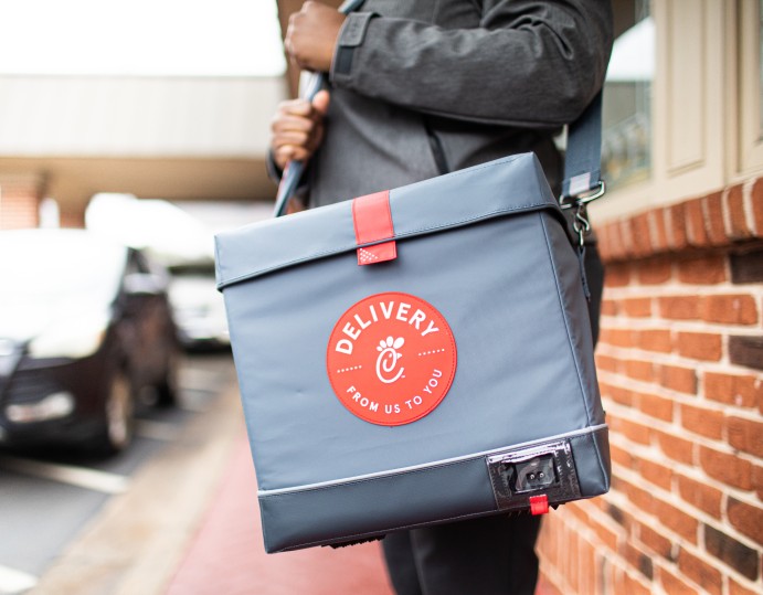 Chick-fil-A delivery driver bringing order