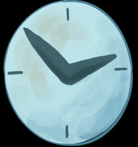 Clock icon illustrating the total volunteer hours contributed to the Baton Rouge Food Bank.
