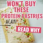 Close up image of Legendary Protein Pastry with Pink lettering and text box Why I Won