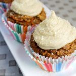 Close-up of Carrot Cake Muffins showcasing their moist texture and spiced appearance