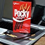 Close-up of Chocolate Food Pocky Sticks, a Popular Japanese Snack