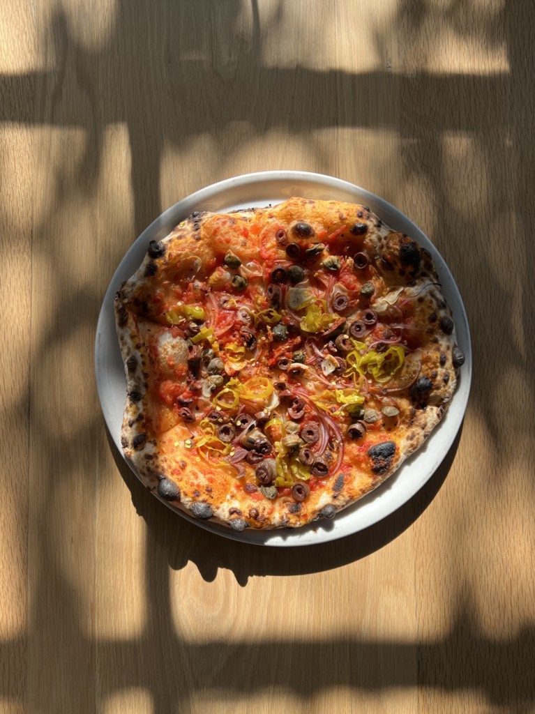 Colorful tostadas with various toppings