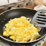 Cooked unseasoned eggs, one of the best human foods that dogs can eat