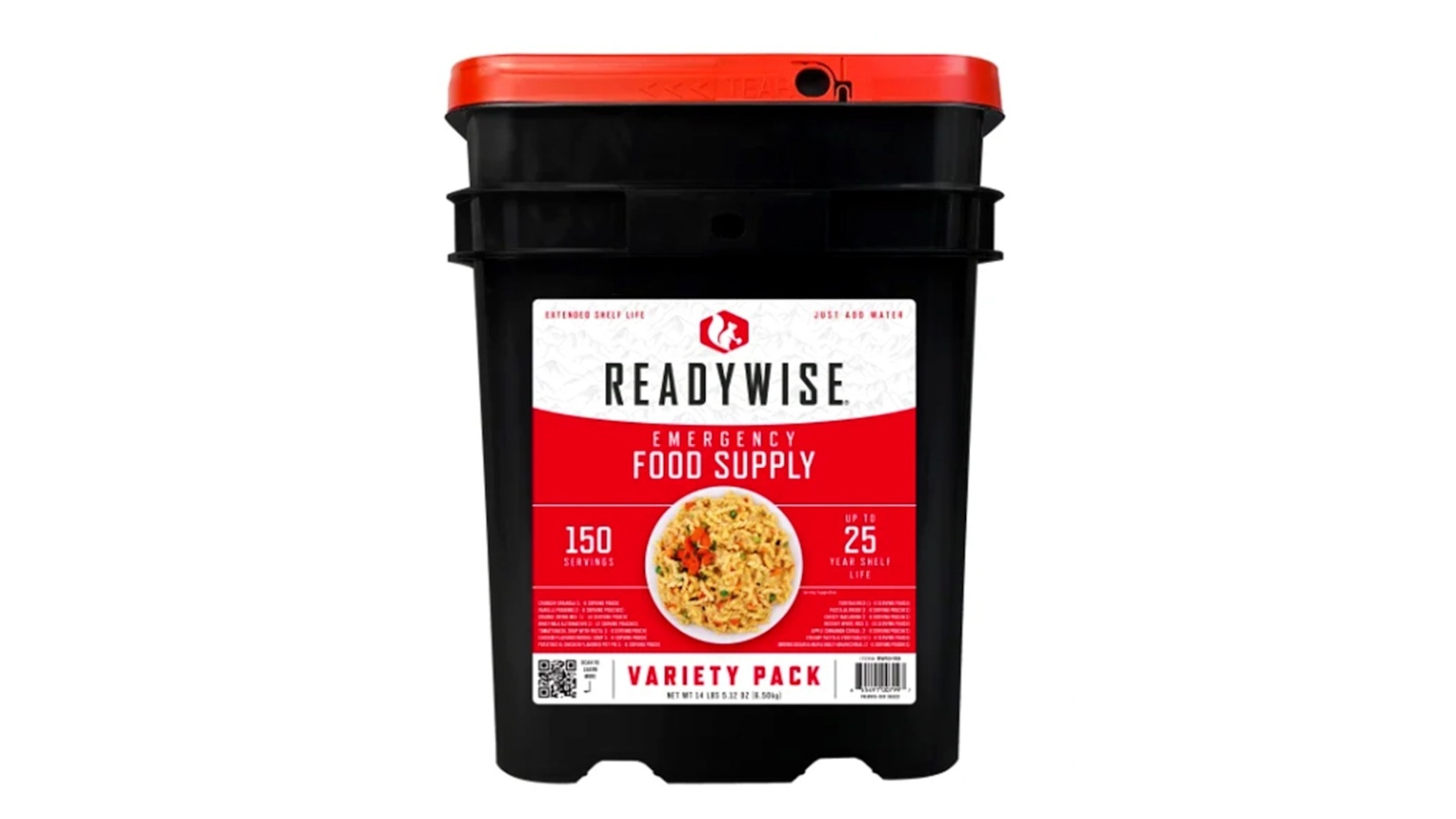 Costco Readywise Emergency Food Bucket: A 25-year shelf-life food supply kit for disaster preparedness.