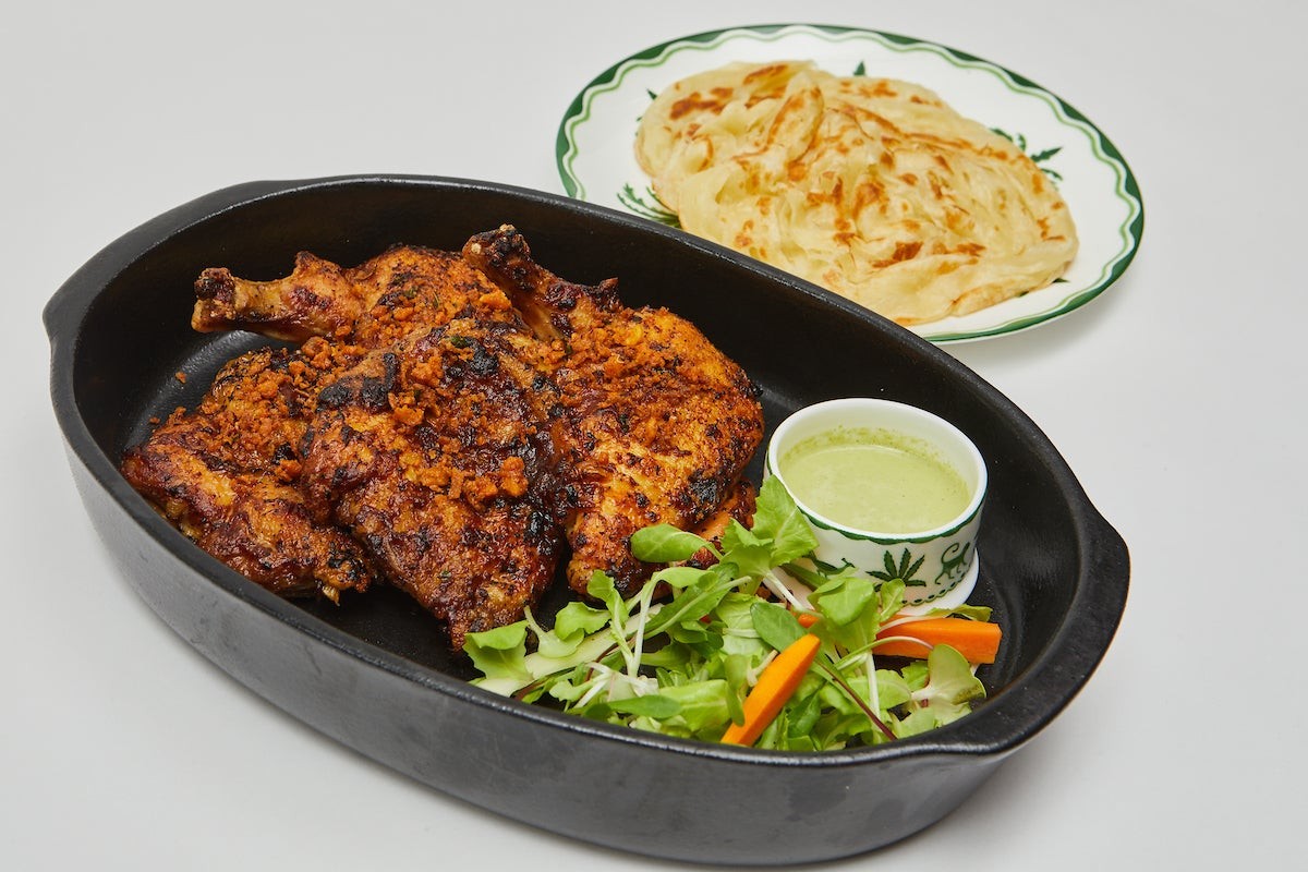 Delicious Kerala dishes including Curry leaf potatoes and Kerala roast chicken