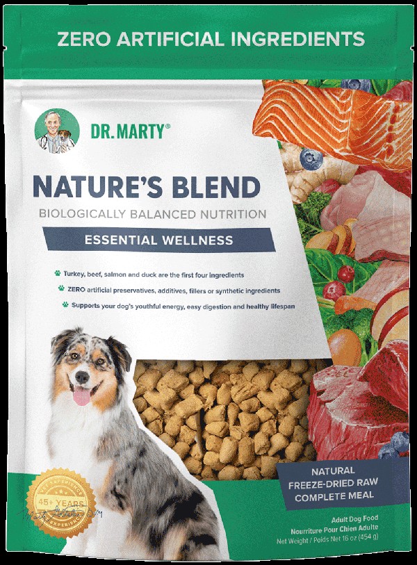 Dr. Marty Nature's Blend Essential Wellness Freeze-Dried Dog Food Bag