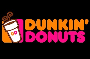 Dunkin Donuts logo at Honolulu Airport, offering coffee and baked goods.