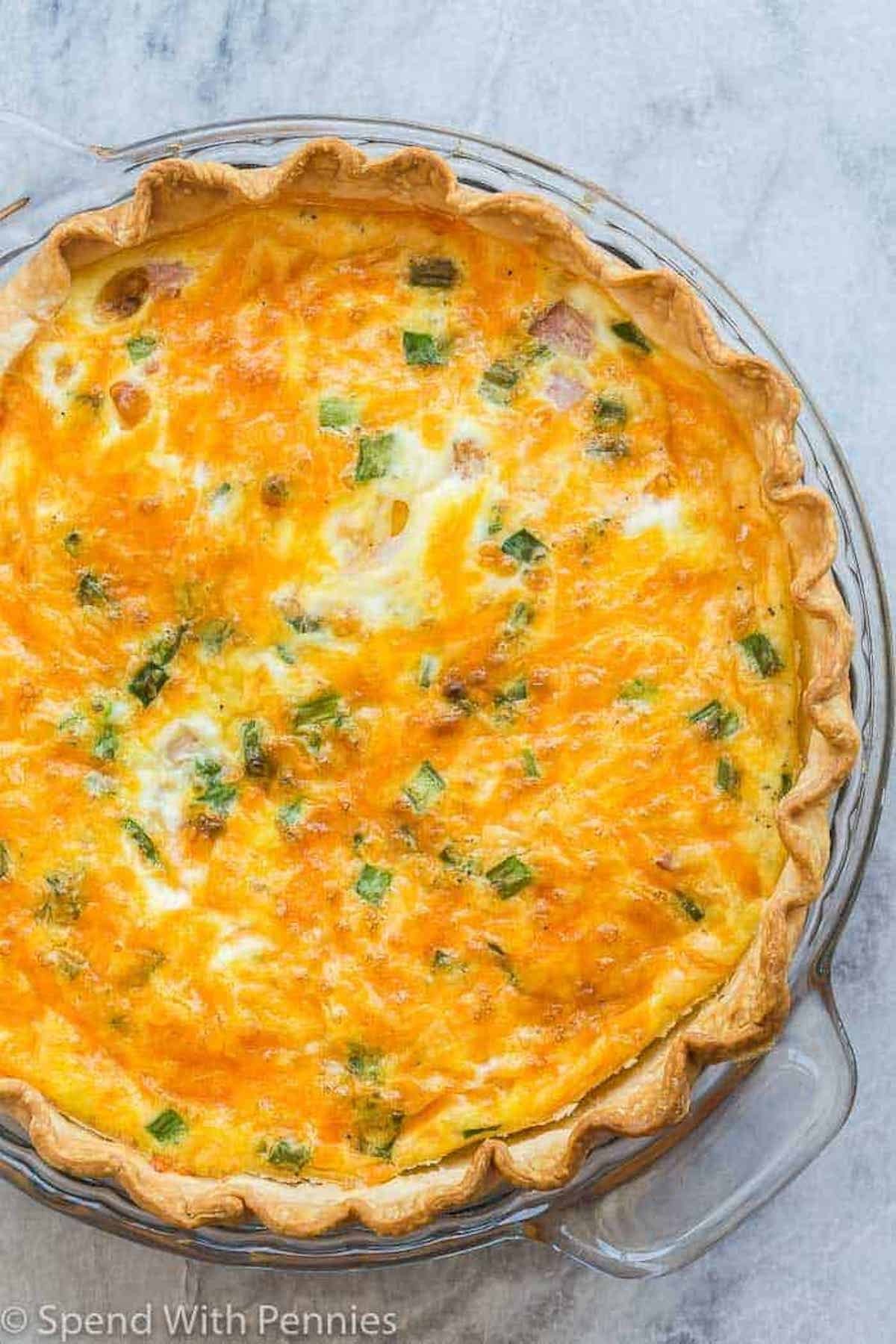 easy quiche recipe overhead