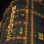 Entrance to Harrods in London during daytime