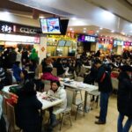 Entrance to New World Mall food court in Flushing, New York