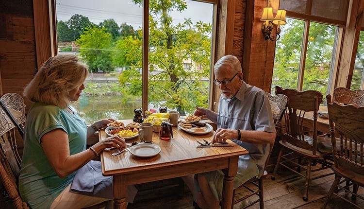 Exterior of The Old Mill Restaurant in Pigeon Forge, Tennessee