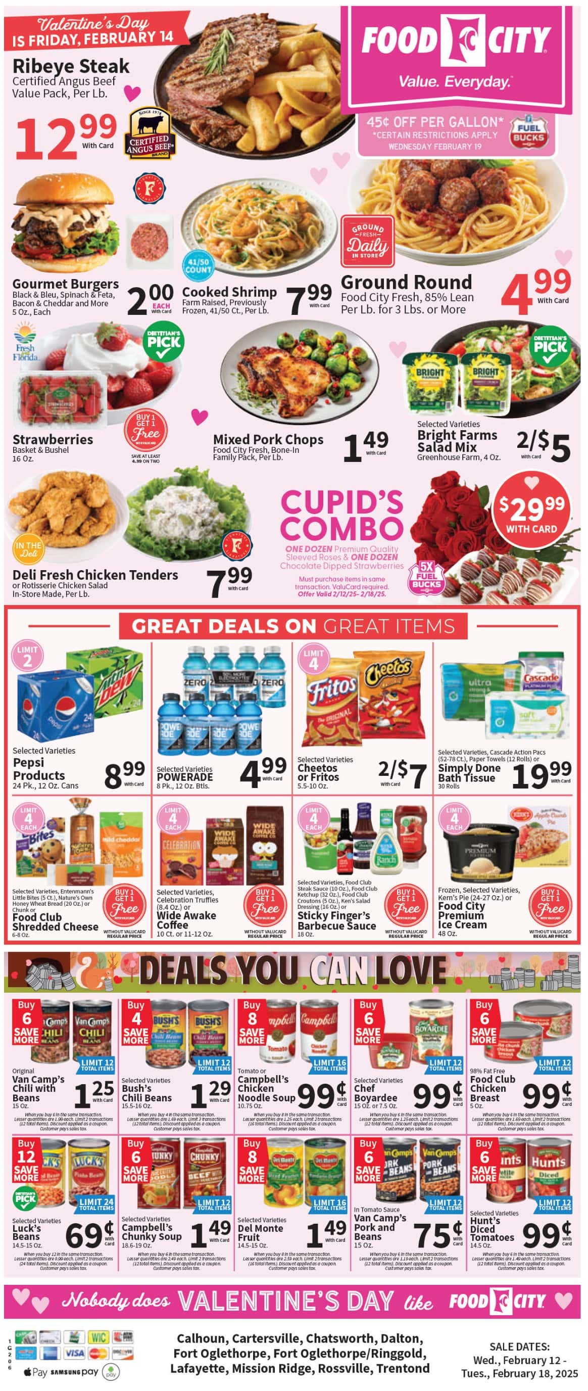 Food City Weekly Ad Preview for February 12th to 18th, 2025, showcasing page one of the circular.