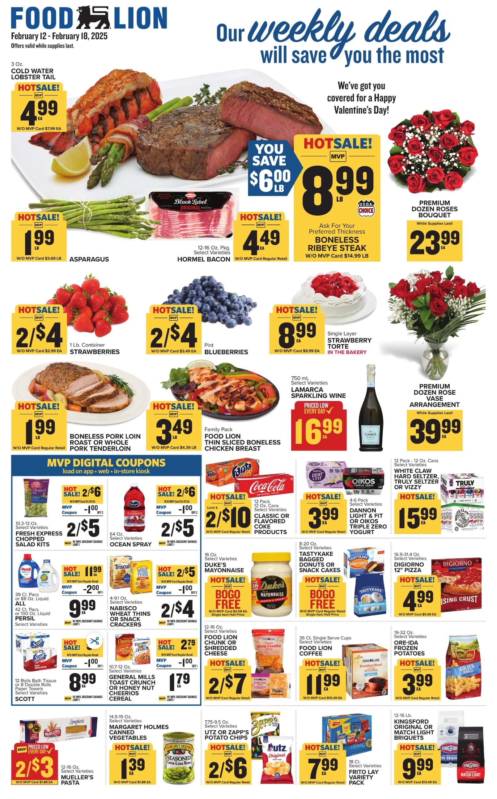 Food Lion weekly ad cover featuring various sale items