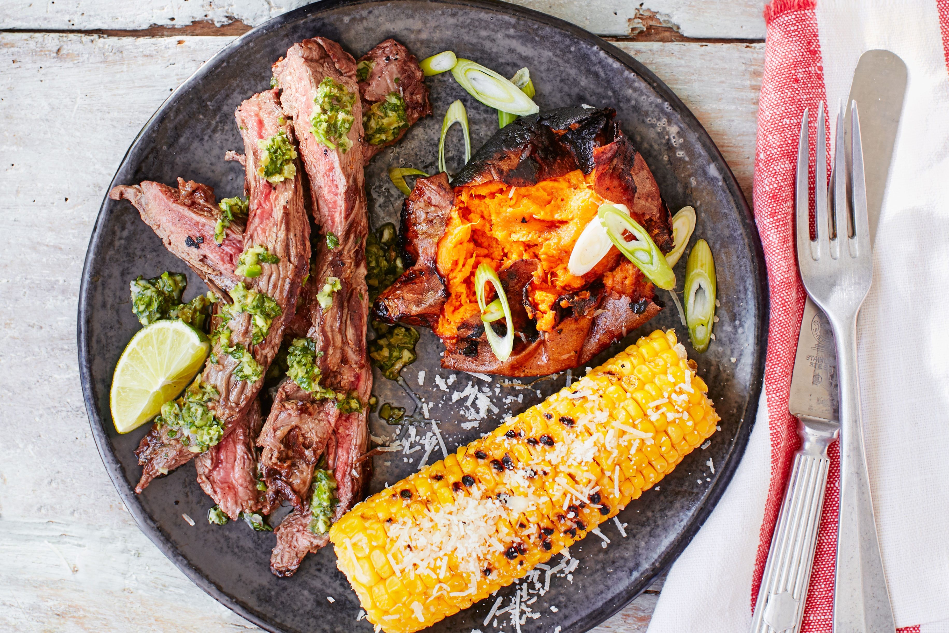 Grilled meat assortment on a parrilla