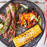 Grilled meat on a barbecue, showcasing the Argentinian asado