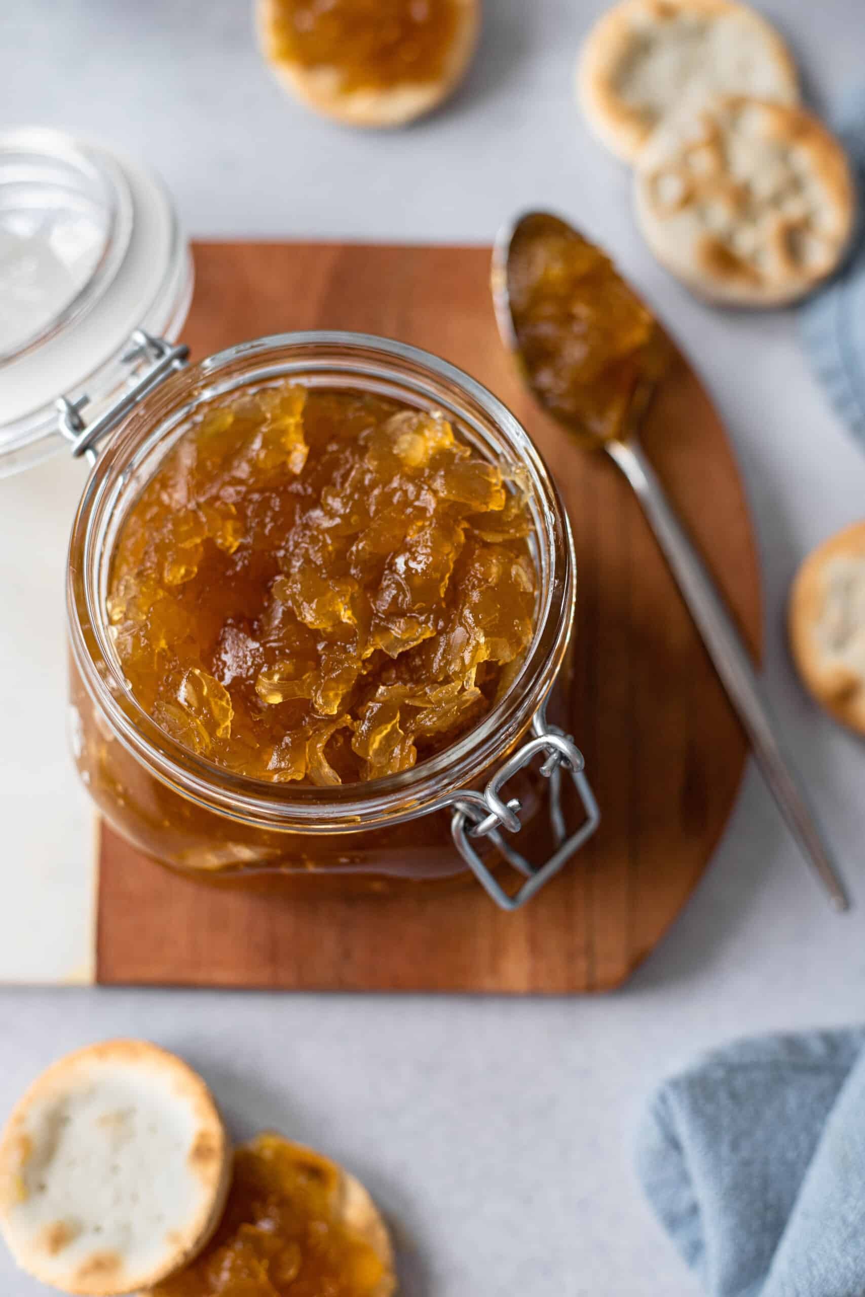 Jar of doce de papaia, a sweet Cape Verde food papaya jam