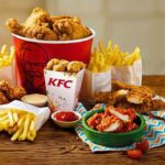 KFC, a classic chicken fast food chain, famous for its secret blend of herbs and spices.