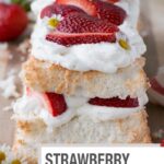 Light and fluffy Strawberry Angel Food Cake. Put the season