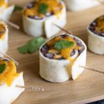 Mexican Pinwheels Appetizer: Easy Vegetarian Tortilla Roll Ups with Black Beans and Cheese