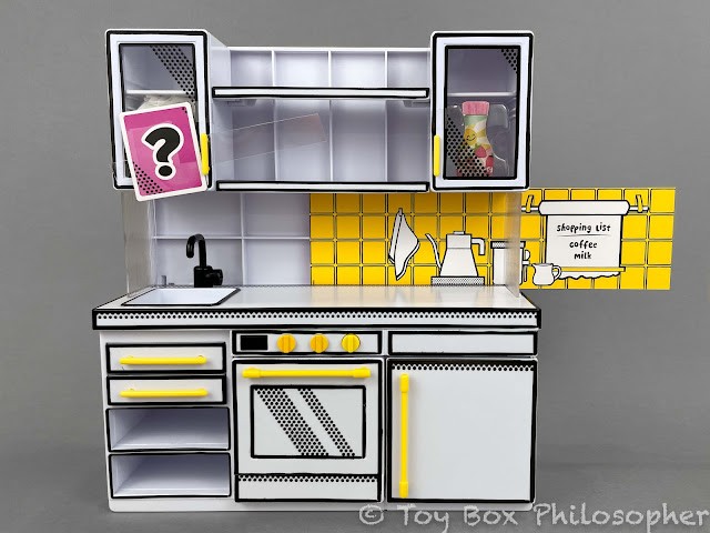 Miniverse Make It Mini Kitchen set customizable backsplash cardboard insert