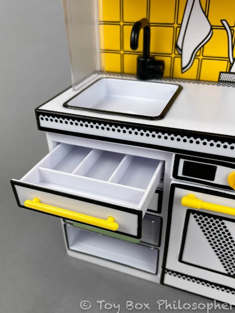 Miniverse Make It Mini Kitchen set silverware drawer detail