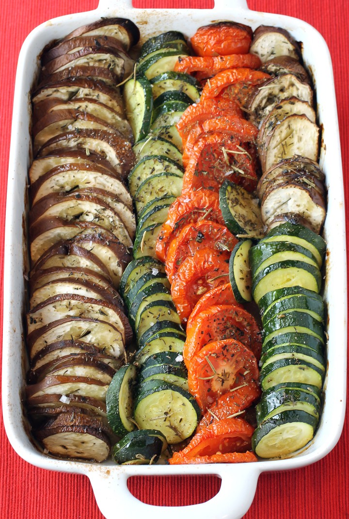 Neat as a pin, ratatouille tian.