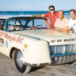 NHRA vs NASCAR at Daytona Beach with Wally Parks and a race car