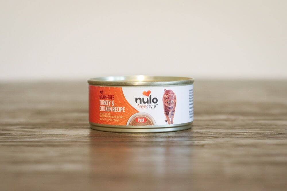 Nulo Freestyle Turkey &amp; Chicken Grain-Free Canned Cat and Kitten Food pate close up