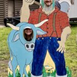 Paul Bunyan and Babe the Blue Ox welcome visitors to the Minnesota State Fair Kickoff to Summer