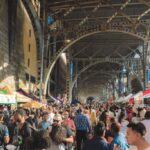 People at the New York City Wine & Food Festival tasting wines.