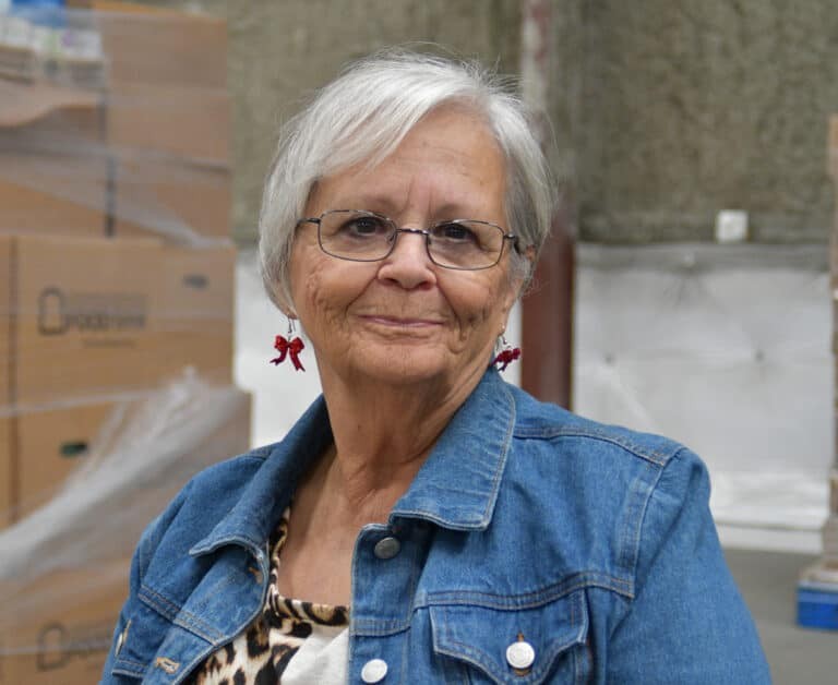 Portrait of Debi from Denham Springs, representing senior citizens facing food insecurity in the Baton Rouge area.