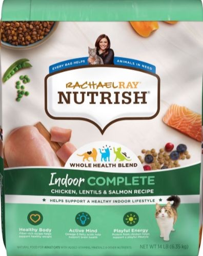 Rachael Ray Nutrish Indoor Complete Chicken, Lentils &amp; Salmon Recipe Dry Cat Food