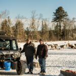 Richard McMahon in "the Oatmobile" at Brownville Food Pantry for Deer