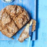 Rustic Irish soda bread with oats and treacle