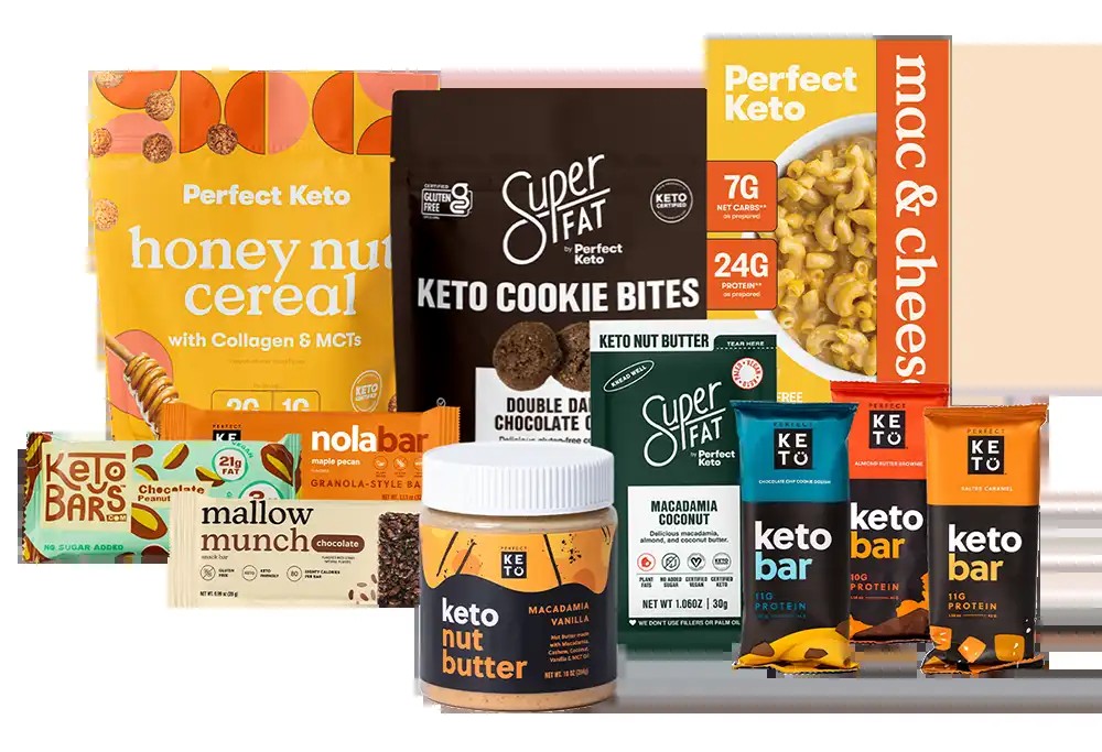 Selection of Perfect Keto Snacks and Food