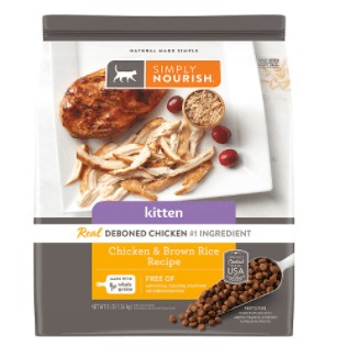 simply nourish chicken kitten food bag