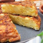 Slices of Spanish tortilla, a classic tapa.