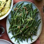 Spicy Garlic Green Beans for Thanksgiving side dish ideas