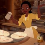 Tiana dusting beignets in Princess and the Frog